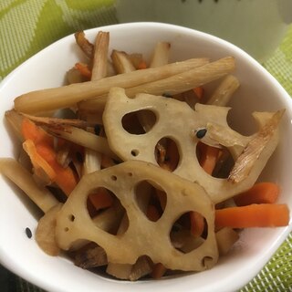 根菜水煮で簡単きんぴら